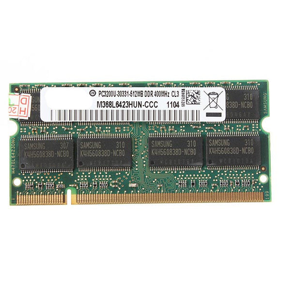 512MB DDR-400 PC3200 Laptop Notebook (SODIMM) Memory RAM KIT 200-pin