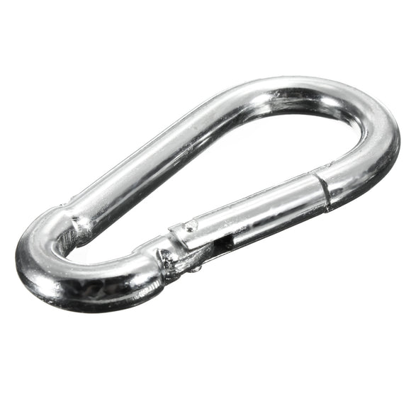 7.7cm Carabiner Snap Hook Spring Loaded Clip Galvanized  Locking Karabiner