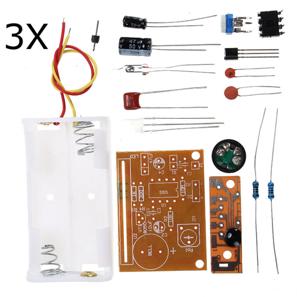 3Pcs DIY Touch Vibration Alarm Kit Electronic Training Teaching