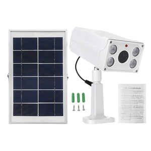 4W LED Motion Sensor Detector Solar Light IP65 Waterproof Security Alarm System Kit Voice Alarm with Solar Powered Human Body Induction Lamp