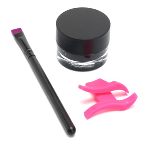 LuckyFine 2 in 1 Cat Eye Eyeliner Stamp Easy Makeup Stamping Stencil Tools Eyeshadow Black Cosmetic