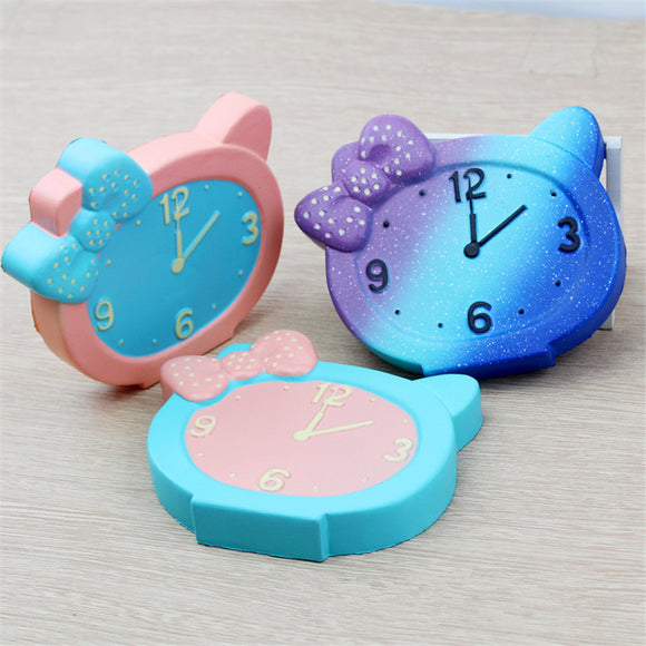 PU Simulation Clock Decompression Squishy Toys 13cm Slow Rising With Packaging Collection Gift Toy