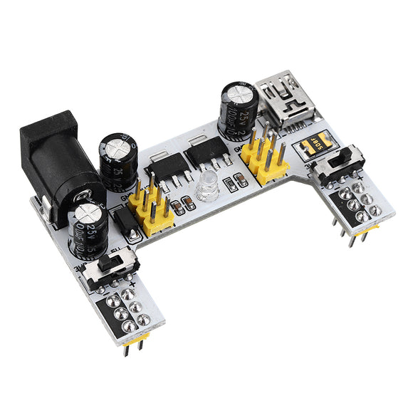 20Pcs MB102 2 Channel 3.3V 5V Breadboard Power Supply Module White Breadboard Dedicated Power Module MB-102 Solderless Bread Board