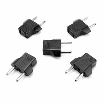 5Pcs Travel Plug adapter US To EU Countries AC Power Plug Adapter For Travel