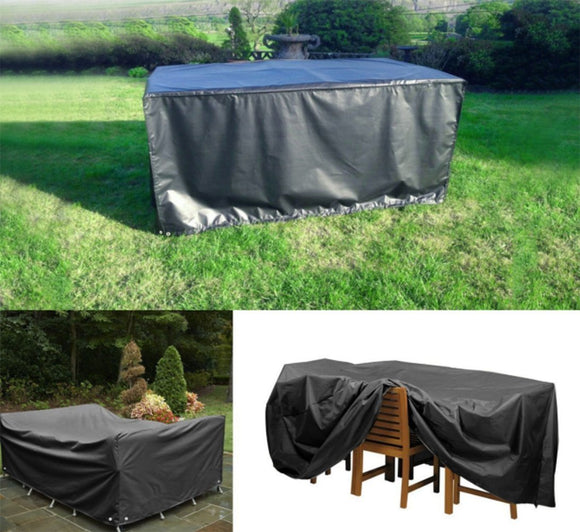 Garden Furniture Table Waterproof Oxford Polyester Protective Cover Black Dustproof Folding Cover