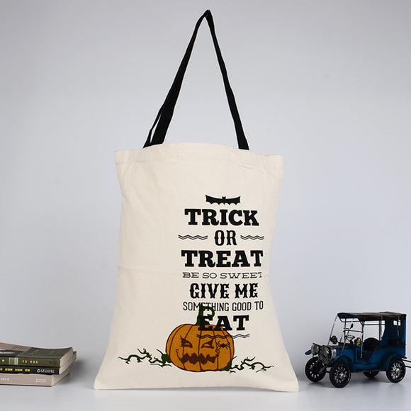 Halloween Bag Canvas Party Halloween Handbag Pumpkin Candy Gifts Bag