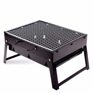 Hewolf Portable Barbecue Grill Folding Picnic BBQ Rack Stand