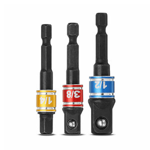 Drillpro 3Pcs Power Screwdriver Extension Bar Adapter Black Anti-rust Coating Power Tool Bits