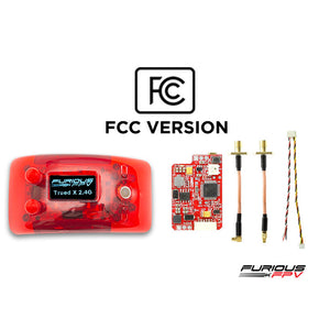 FuriousFPV 2.4Ghz FCC Combo TrueD-X +VTX Long Range 2.4G Clarity Redefined Diversity Receiver for Fatshark HDO Dominator V1 V2 V3 FPV Goggles