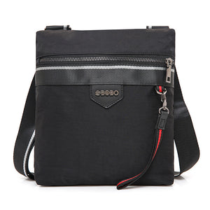 Men Nylon Minimalist Vertical Crossbody Bag Leisure Business Shoulder Bag Weekend Bag