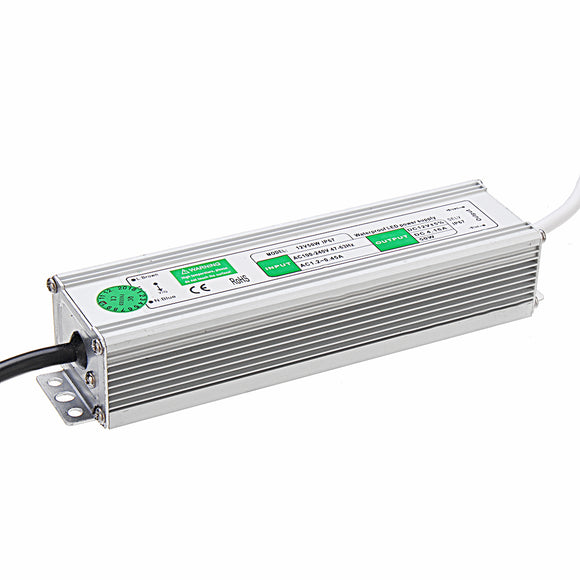 AC110V-240V to DC12V 50W 4.2A LED Waterproof Switching Power Supply 178*43*33mm