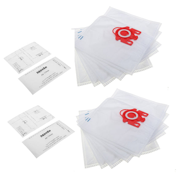 10Pcs Vacuum Cleaner Bags For Miele FJM Dual Layer Vacuum Cleaner Hoover Dust Bags with 4 Filters