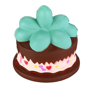 Squishy Plant Chocolate Cream Cake 9CM Slow Rising Rebound Toys With Packaging Gift Decor