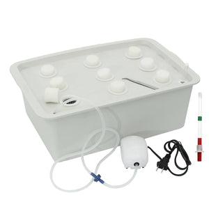 220V Hydroponic Grow Box 9 Holes DWC Indoor Aerobic Soilless Cultivation System Kit Water Planting