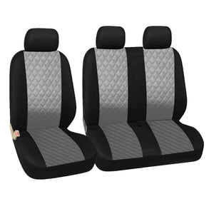 2+1 Seat Covers Protector Soft Fabric Diamond Look For Ford Transit Custom Van