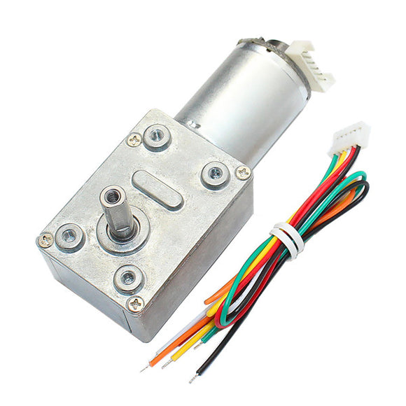 GM4632-370 DC 24V 80RPM High torque Turbo Encoder Motor Worm Geared Motor Reducer Motor