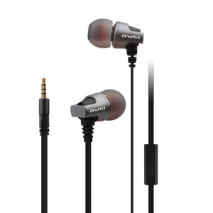 Awei ES-860i In-ear Sport Dynamic Driver Wired Control Heavy Bass Earphone With Mic