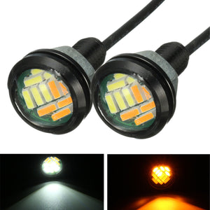 2Pcs 4014 5W LED Eagle Eye Daytime Running Brake Light Turn Signal Lamp