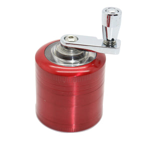 Aluminium 4 Layer 40mm Grinder Hand Crank Mill Crusher for Tobacco Herb Herbal Smoke