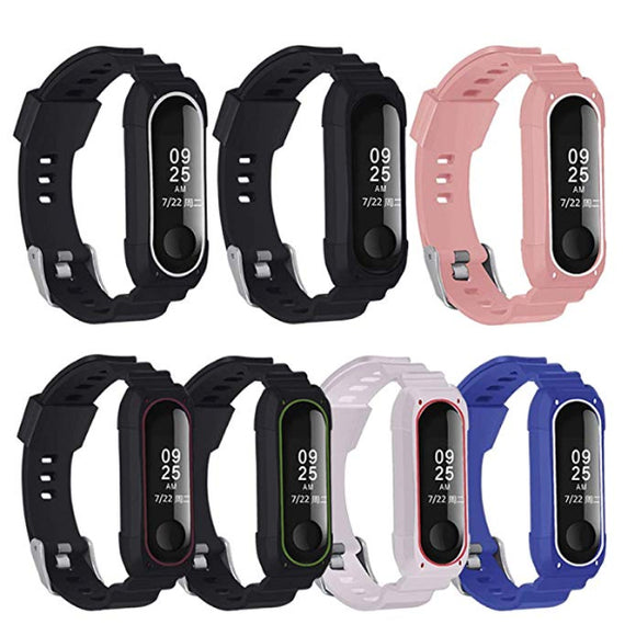 Bakeey Double Color TPU Soft Watch Band Replacement Watch Strap for Xiaomi mi band 3