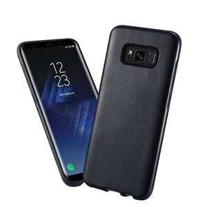 KISSCASE Hybrid Soft TPU + PU Leather Ultra Thin Cover Case for Samsung Galaxy S8