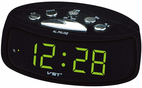 VST ST-9 EU Plug AC Power Desktop Led Digital Alarm Clock With Blue Red Green Backlight