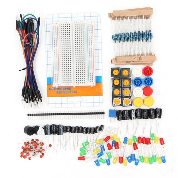 Geekcreit Components Starter Kit For Arduino Resistor / LED / Capacitor / Jumper Wire / Breadboard