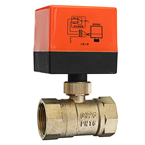 TMOK TK260 DC 12V 1/2 3/4" 1" 1-1/4" Motorized Electric Brass Ball Valves 3 Wire Full Port Valve"