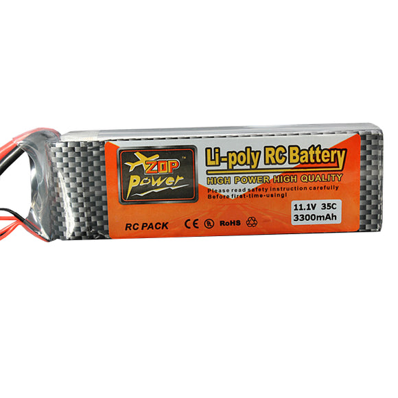 ZOP Power 11.1V 3300MAH 3S 35C Lipo Battery XT60 Plug