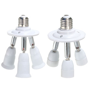 One E27 to E27/E14 3 in 1 Light Bulb Socket Adapter 3 Way Splitter