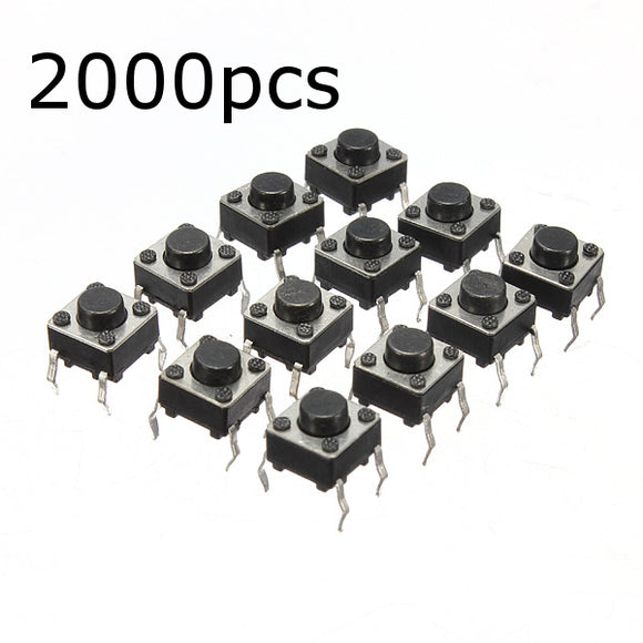 Geekcreit 2000pcs Mini Micro Momentary Tactile Tact Switch Push Button DIP P4 Normally Open