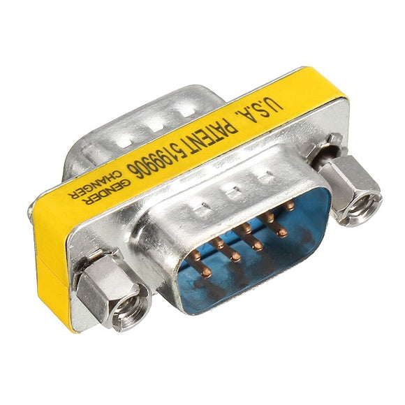 RS232 DB9 9pin Mini Gender Male To Male Changer Adapter Serial Cable Coupler Connector