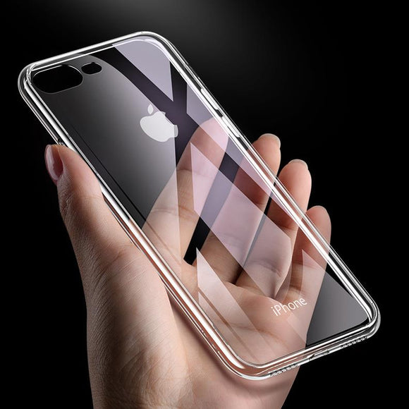 Cafele 6D Clear Scratch Resistant Tempered Glass Protective Case For iPhone 7/7 Plus/8/8 Plus
