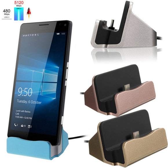 Type-C Dock Charger Charging Sync Desktop USB 3.1 Cradle Station For Smartphones