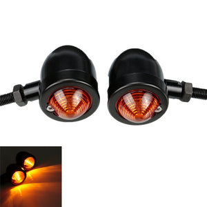 Motorcycle Turn Signal Bullet Amber Light Indicator Blinker For Harley