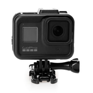 Protective Frame Case Shell Side Open with Cold Shoe for GoPro Hero 8 Black Action Sports Camera