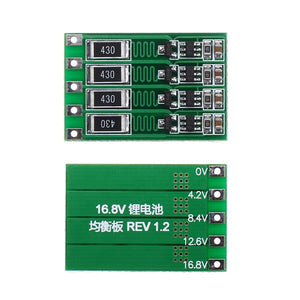 5pcs 4S 16.8V BMS PCB 18650 Lithium Battery Charger Protection Board Balanced Current 100mA