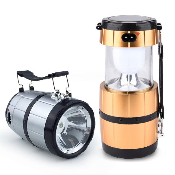 Retractable Camping Tent Solar Lantern Outdoor Portable Emergency LED Light Lamp