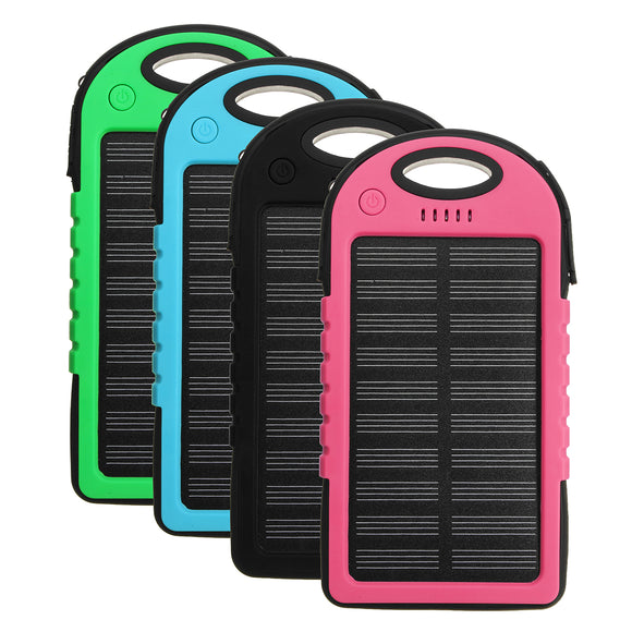 Portable 4000mAh Solar Powered System LED USB Battery Charger Box Case for Camping Outdoor