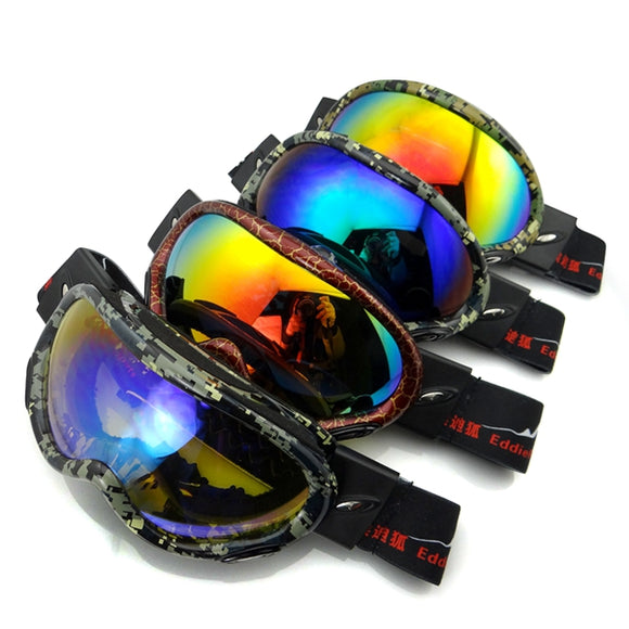 Electroplating Anti Fog Ski Goggles Fitted With Glasses Windproof Waterproof Climbing Goggles