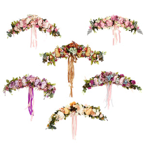 Artificial Flowers Garland European Lintel Wall Flower Door Wreath for Wedding Home Christmas Decor Supplies