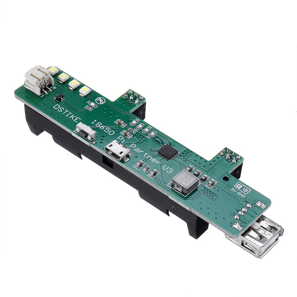 DSTIKE 18650 Pi Partner V3 Power Supply Board 1A/5V Input 3A/5V Output Powerbank for 18650 and 3.7V Lithium Battery