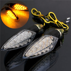 Universal 12V 15LED Motorcycle Turn Signal Indicator Amber Light