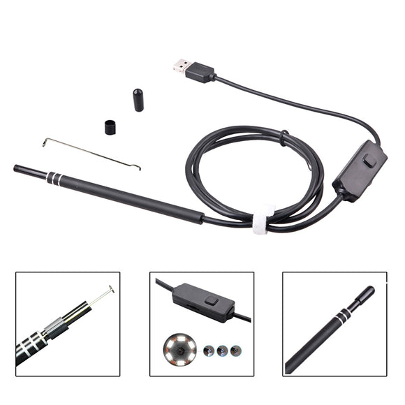 2 in 1 Multifunctional USB HD Visual Ear Spoon Endoscope Borescope Inspection Camera