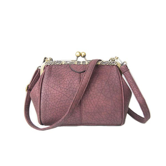 Women Vintage Hasp Bucket Bags PU Leather Shoulder Bag  Crossbody Bag