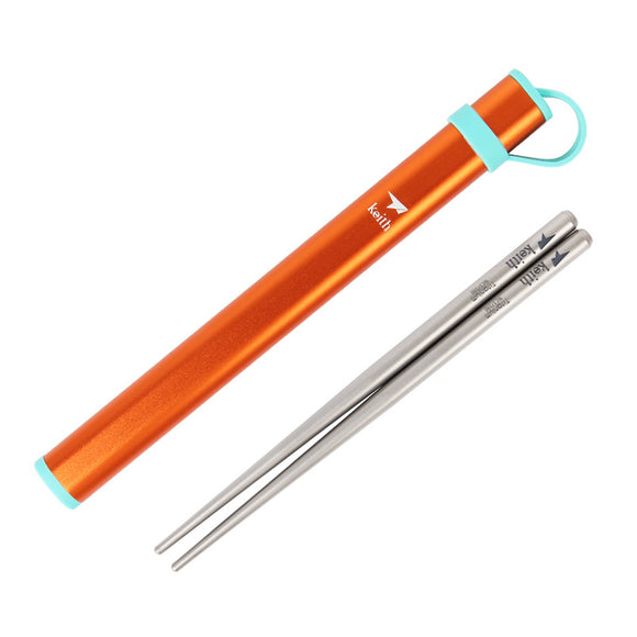 Keith Ti5625 Titanium Ultralight Chopsticks Outdoor Camping Adult Children Portable Tableware