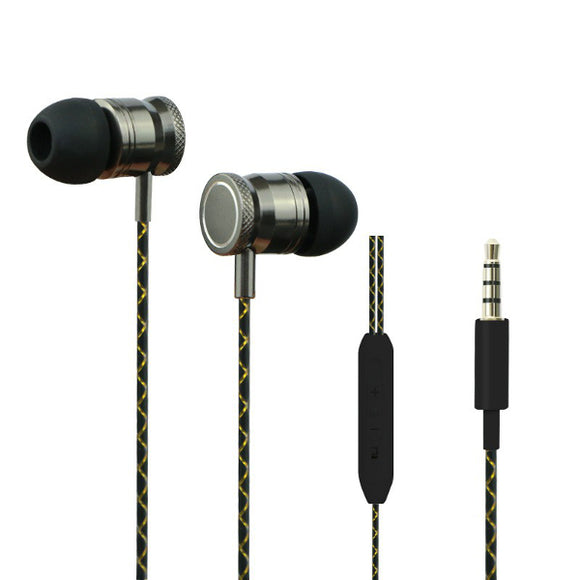 3.5mm In-Ear Earphones Super Clear Bass Metal Headphone For MP3 MP4 Iphone Samsung Xiaomi Tablet