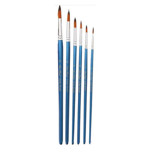 Zhuting 6001R 6Pcs Round Front Nylon Practical Writing Brush