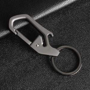 NAUBOU Zinc Alloy Men's Keychain EDC Multi-functional Bottle Opener Keychain