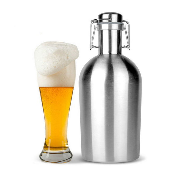 Beer Growler 64oz Swing Top Hip Flask Ultimate Growler 1.9L Botella Bottle